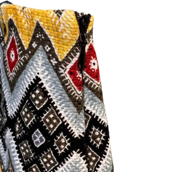 Ann Taylor Loft, Aztec Tribal Multicolor Pattern Skirt, 12 - Picture 6 of 9